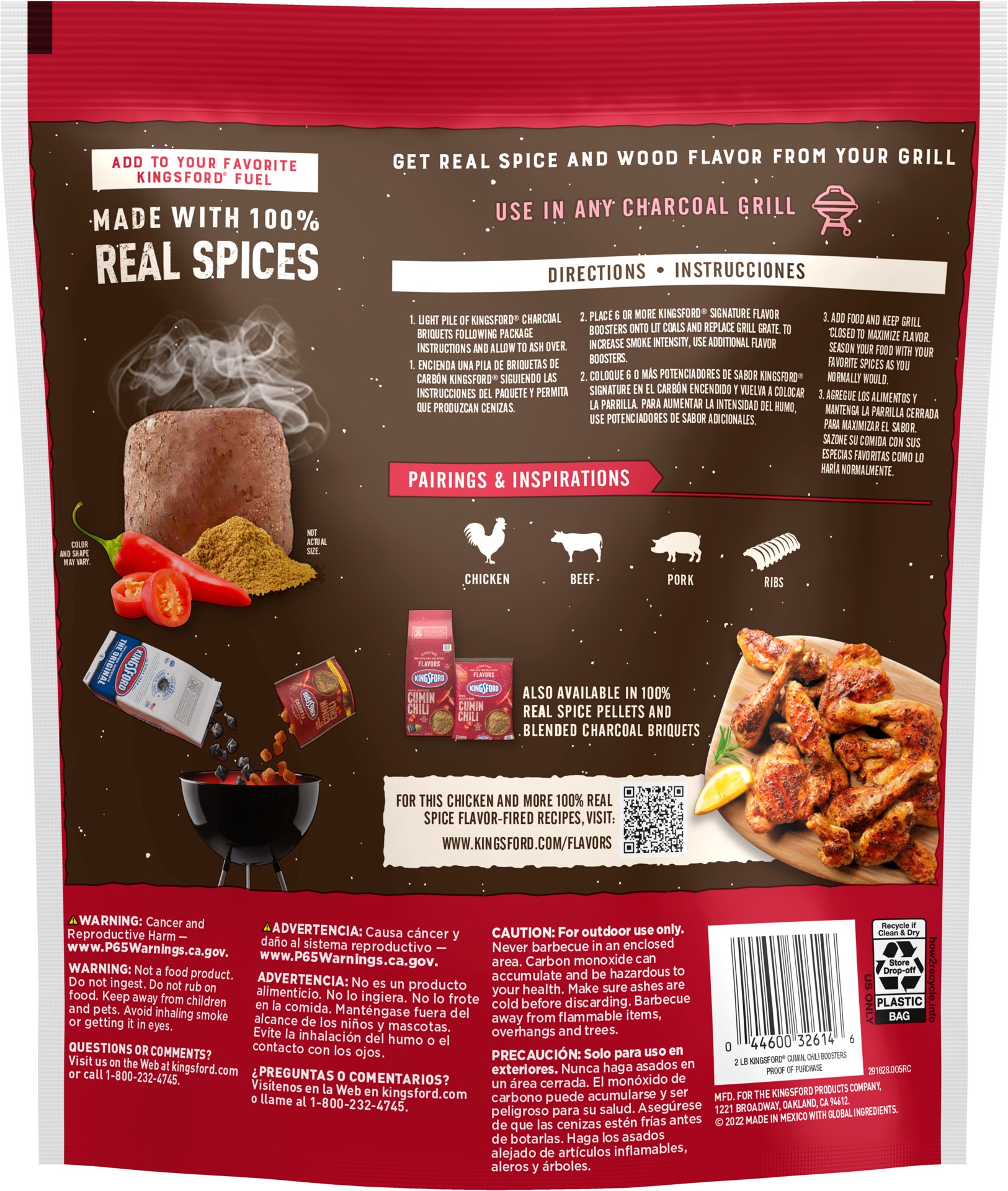 slide 2 of 5, Kingsford Signature Flavor Boosters with Chili, Cumin, Mesquite - 2 Pounds, 9 lb