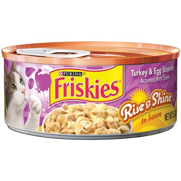 slide 1 of 1, Friskies Rise & Shine Turkey & Egg Scramble Cat Food, 5.5 oz