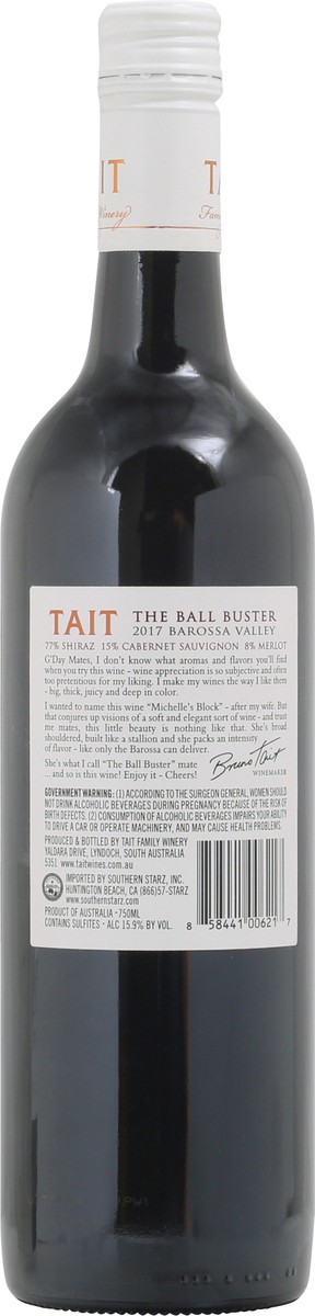 slide 11 of 11, Tait Barossa Valley The Ball Buster 750 ml, 750 ml