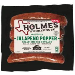 Holmes Smokehouse Jalapeno Popper Pecan Smoked Sausage Links