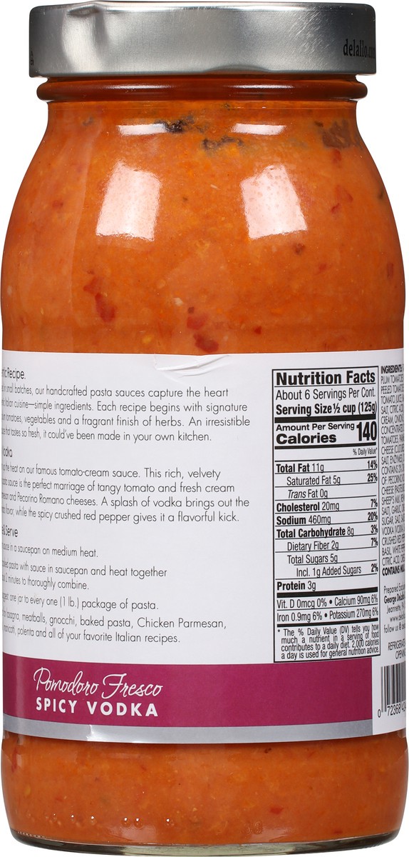 slide 13 of 14, DeLallo Spicy Vodka Pomodoro Fresco 25.25 oz, 25.25 oz