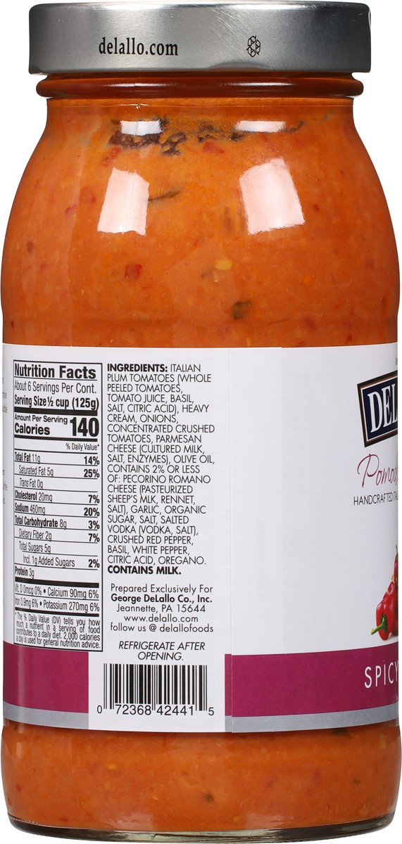 slide 10 of 14, DeLallo Spicy Vodka Pomodoro Fresco 25.25 oz, 25.25 oz
