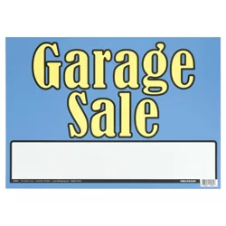 Hillman Blue and Yellow Garage Sale Sign (10" x 14")