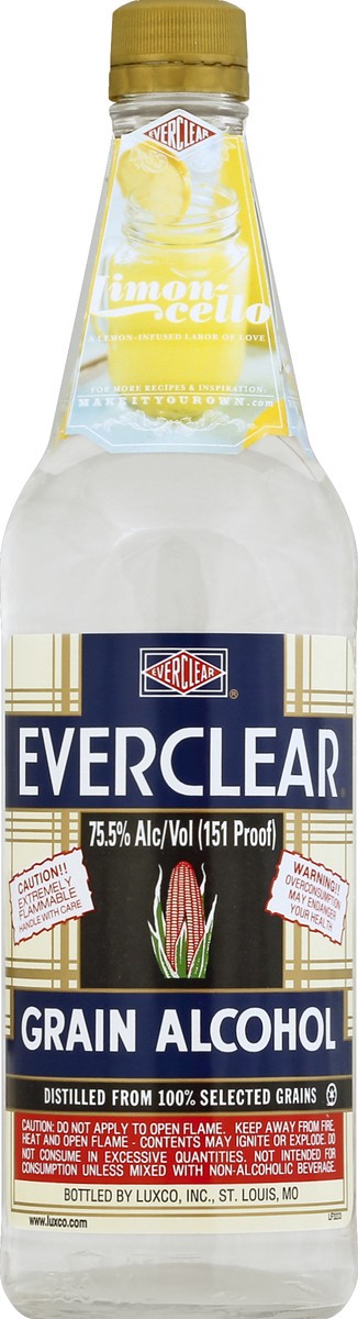 slide 9 of 9, Everclear Alcohol 151 Proof, 750ML, 750 oz