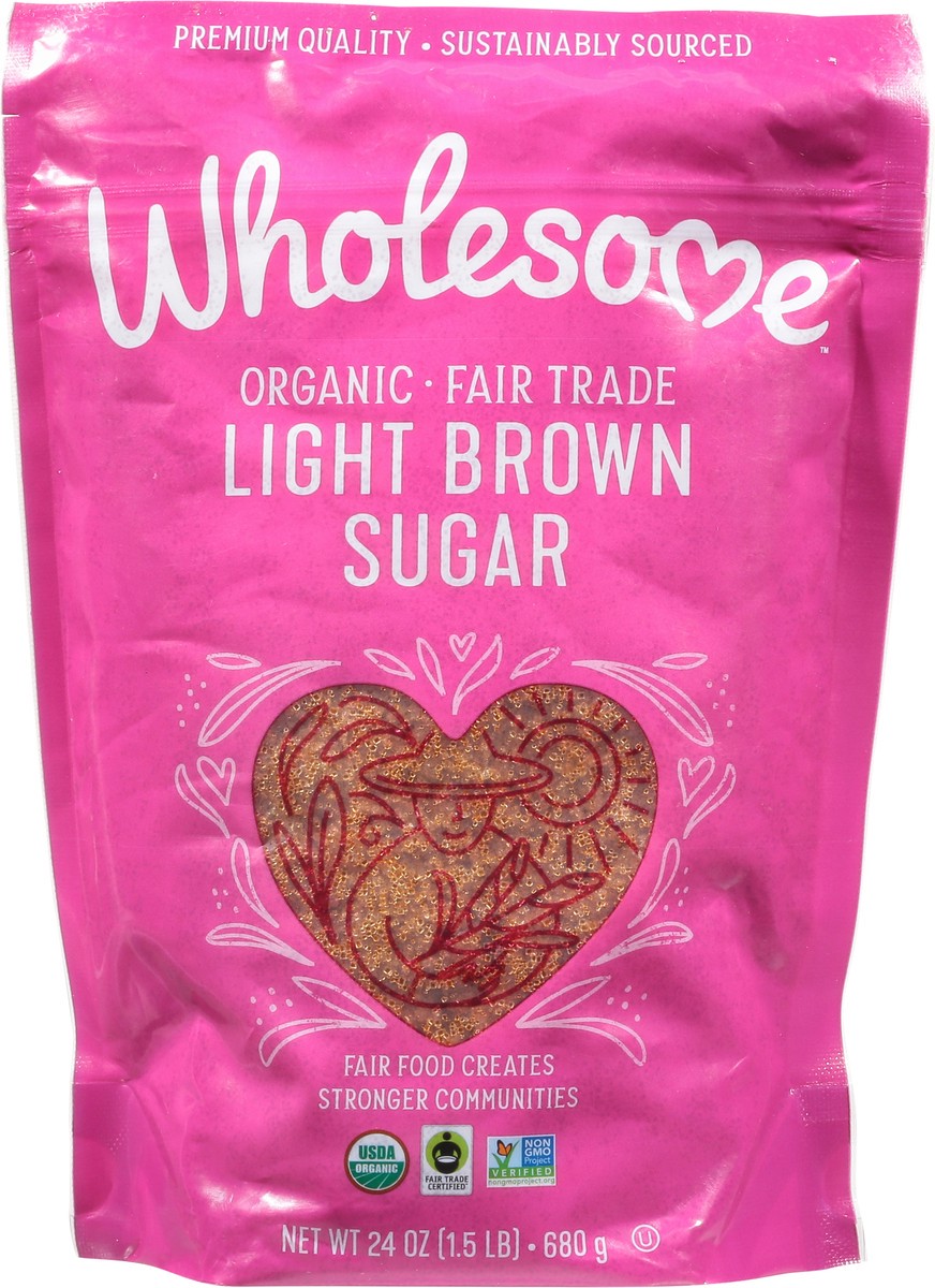 slide 1 of 1, Wholesome Organic Light Brown Sugar 24 oz, 24 oz