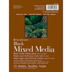 Strathmore 400 Series Black Mixed Media Paper Pad