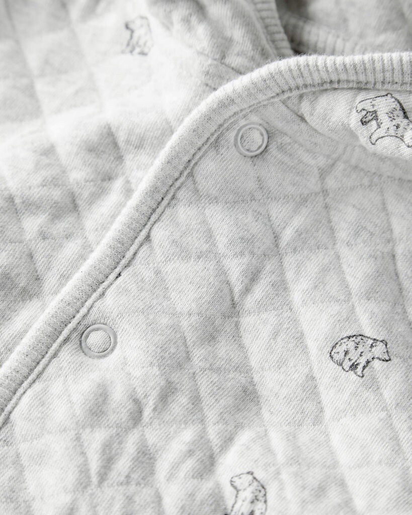 slide 3 of 3, Littleplanet Baby Girl 2-Piece Cardigan & Pants Set Made with Organic Cotton Heather Grey 12M, 2 pc