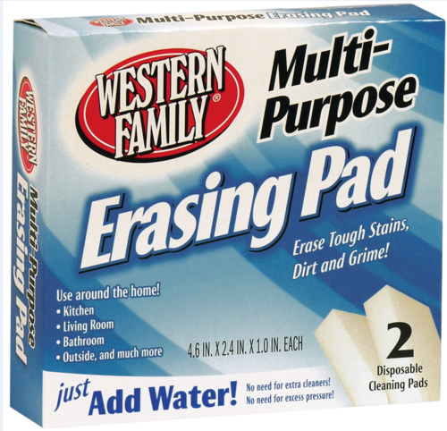 slide 1 of 1, Western Family Multipurpose Erasing Pad, 2 ct