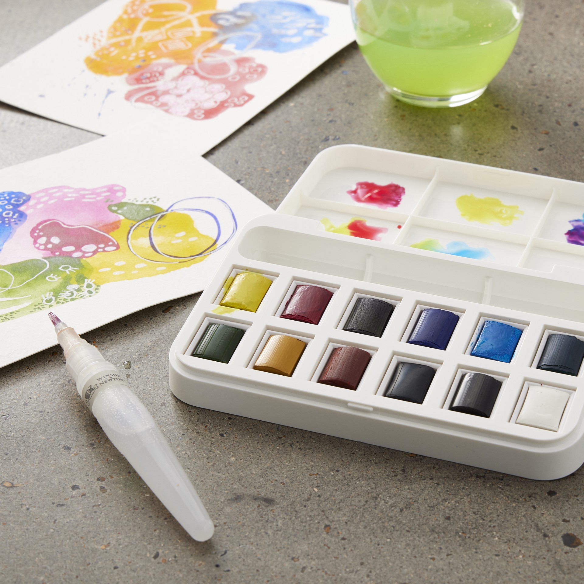 slide 2 of 6, Winsor & Newton Cotman Water Colours Brush Pen Set, 1 ct