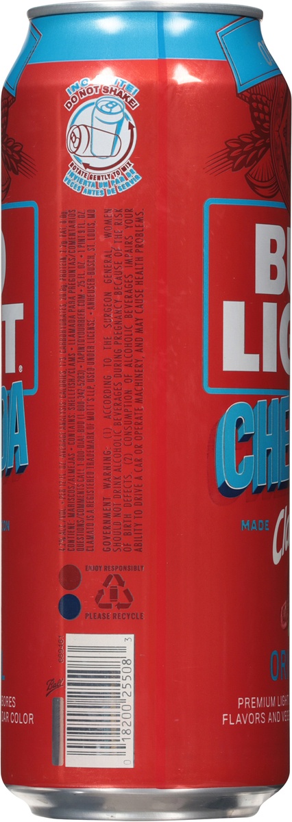 slide 6 of 10, Bud Light Chelada Original Made with Clamato Beer, 4.2% ABV, 25 oz