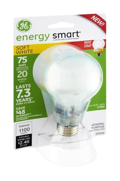 slide 1 of 1, GE Energy Smart 20w/75w Cfl Light Bulb, 1 ct