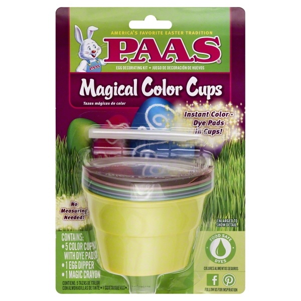 slide 1 of 1, PAAS Egg Decorating Kit, Magical Color Cups, 5 ct
