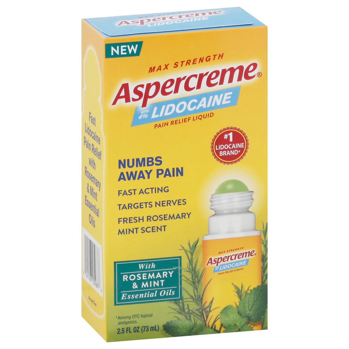 slide 6 of 9, Aspercreme Max Strength with 4% Lidocaine Pain Relief Liquid 2.5 fl oz, 2.5 fl oz