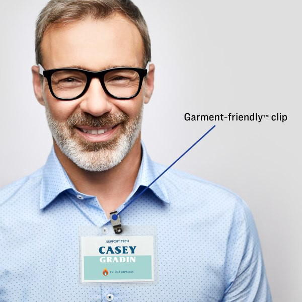 slide 3 of 7, Avery Clip Style Name Badges, Top Loading, 100 ct