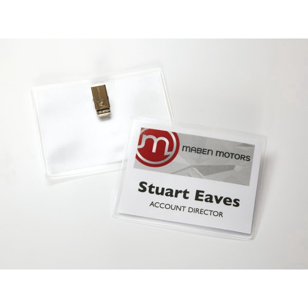 slide 6 of 7, Avery Clip Style Name Badges, Top Loading, 100 ct