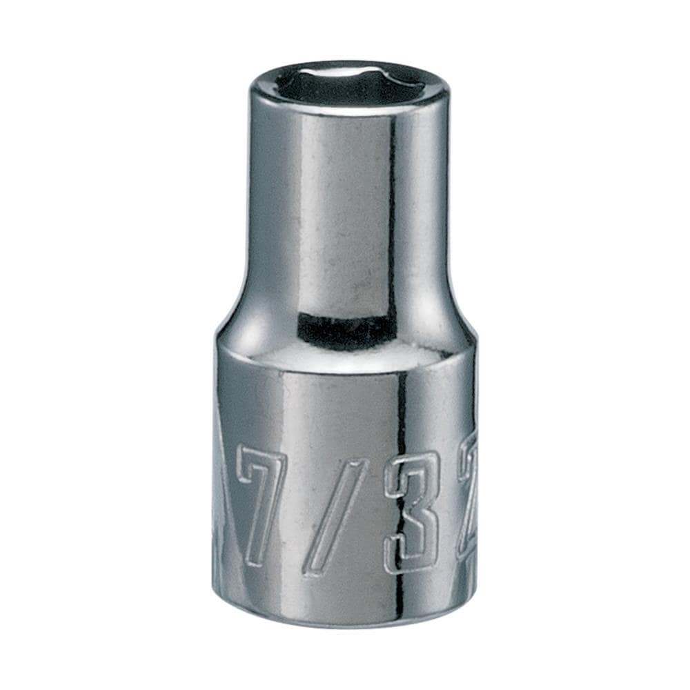slide 1 of 6, CRAFTSMAN Standard (SAE) 1/4-in Drive 6-point 7/32-in Shallow Socket, 1 ct