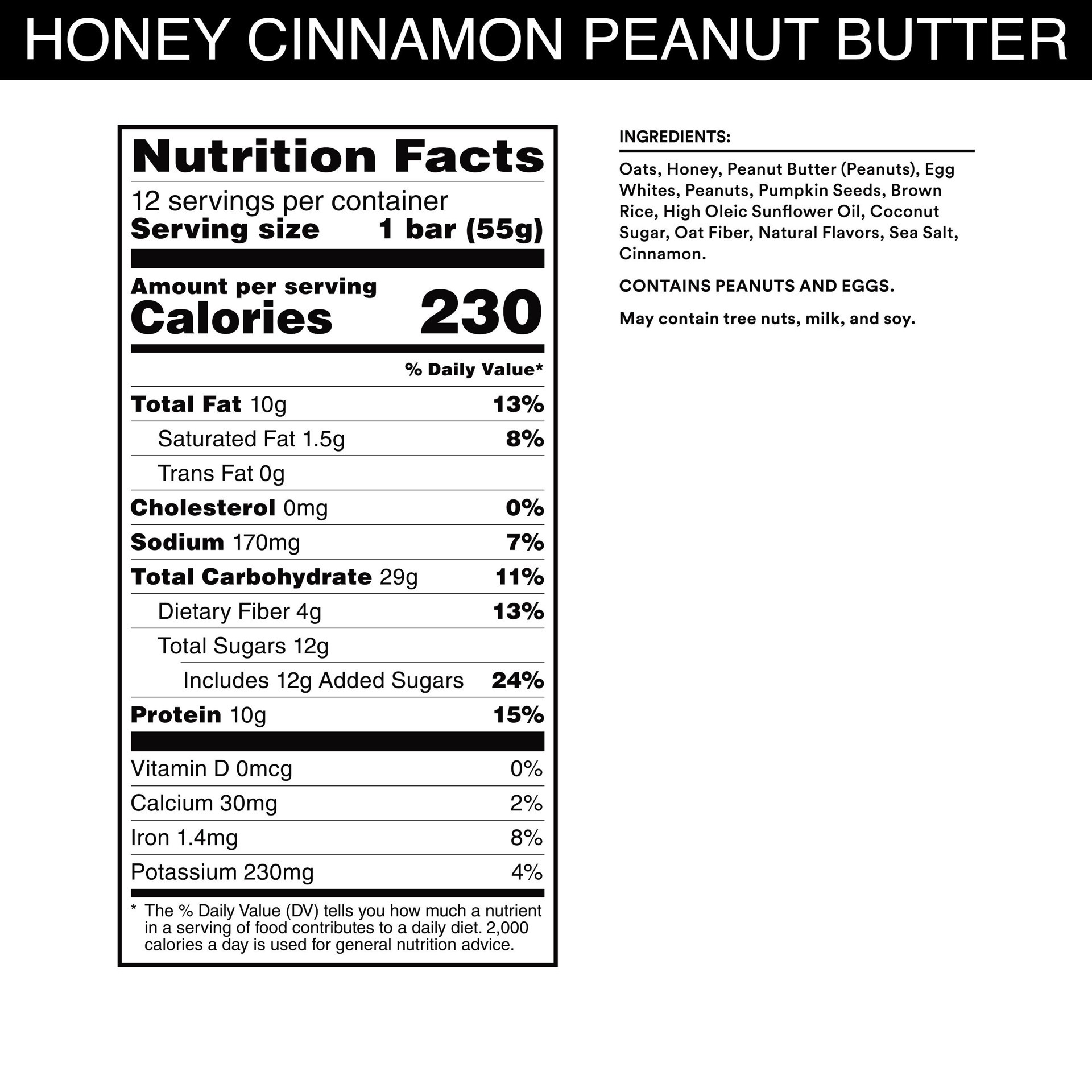 RXBAR A.M. Honey Cinnamon Peanut Butter Protein Bars 12 ct Shipt