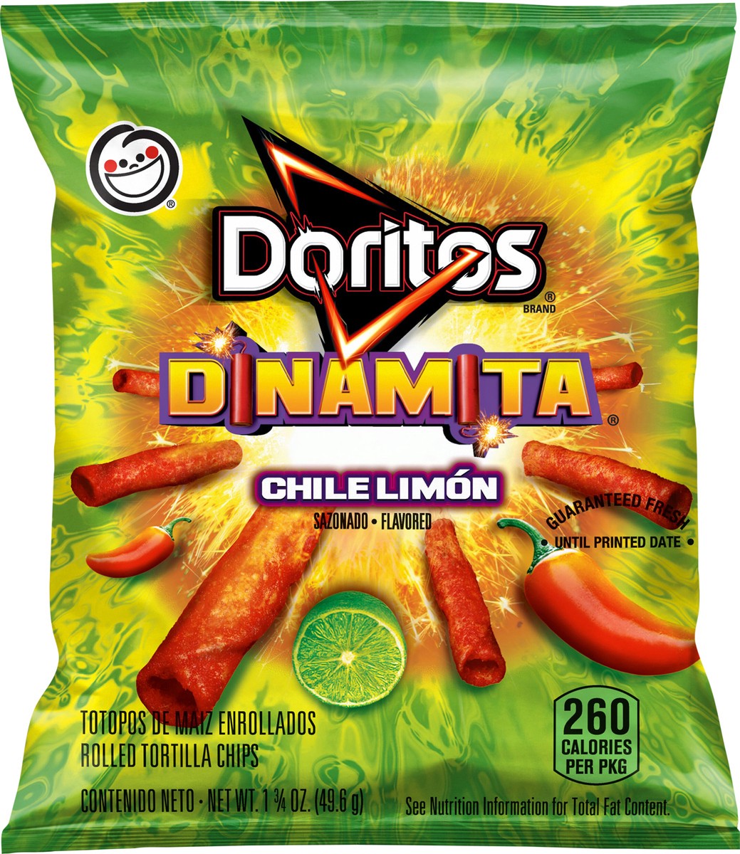 slide 7 of 8, Doritos Dinamita Rolled Tortilla Chips Chile Limon Flavored 1 3/4 Oz, 1.75 oz