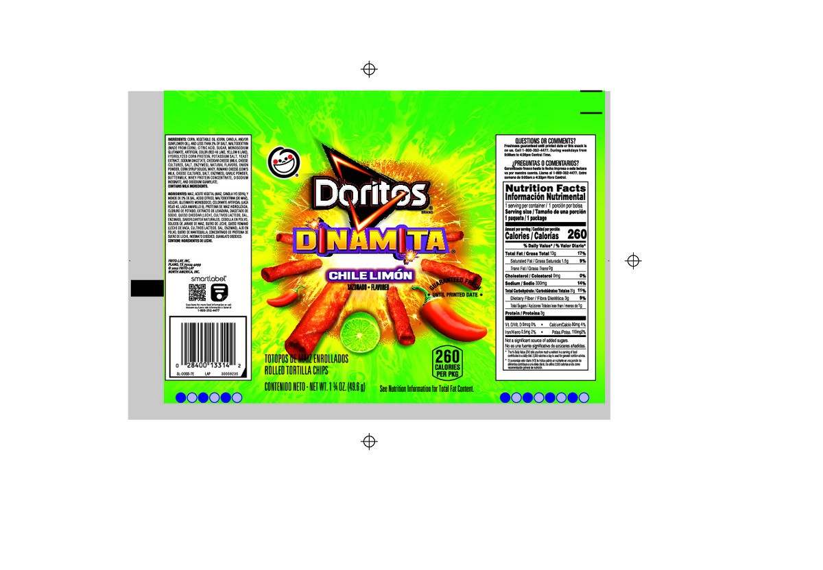 slide 8 of 8, Doritos Dinamita Rolled Tortilla Chips Chile Limon Flavored 1 3/4 Oz, 1.75 oz