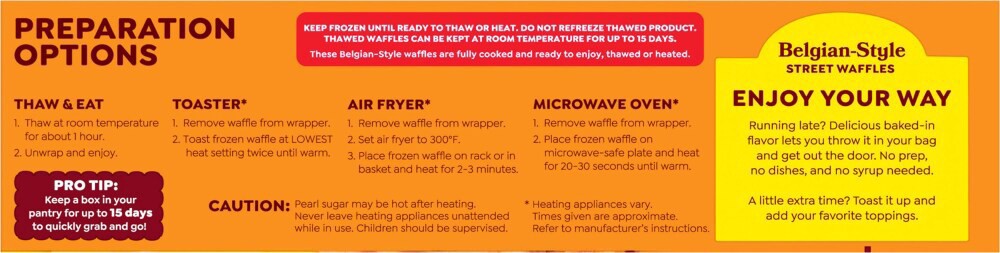 slide 5 of 6, Kellogg's® Eggo® Waffles Belgian-Style Street Waffles Spicy Maple, 7.76 oz