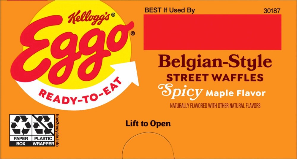 slide 4 of 6, Kellogg's® Eggo® Waffles Belgian-Style Street Waffles Spicy Maple, 7.76 oz