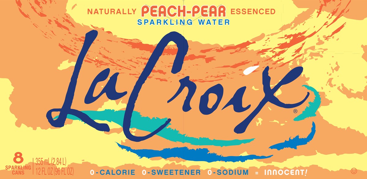 slide 2 of 7, La Croix Peach-Pear 8 Pack 12oz, 12 ct