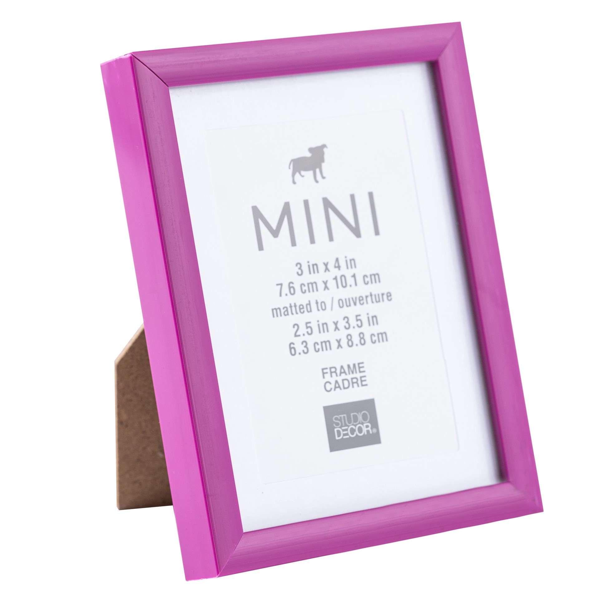 slide 6 of 6, Magenta Mini Frame With Mat By Studio Decor, 4.4 in x 3.34 in x 0.55 in