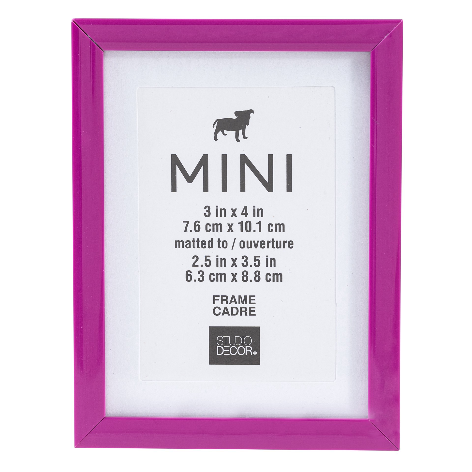 slide 2 of 6, Magenta Mini Frame With Mat By Studio Decor, 4.4 in x 3.34 in x 0.55 in