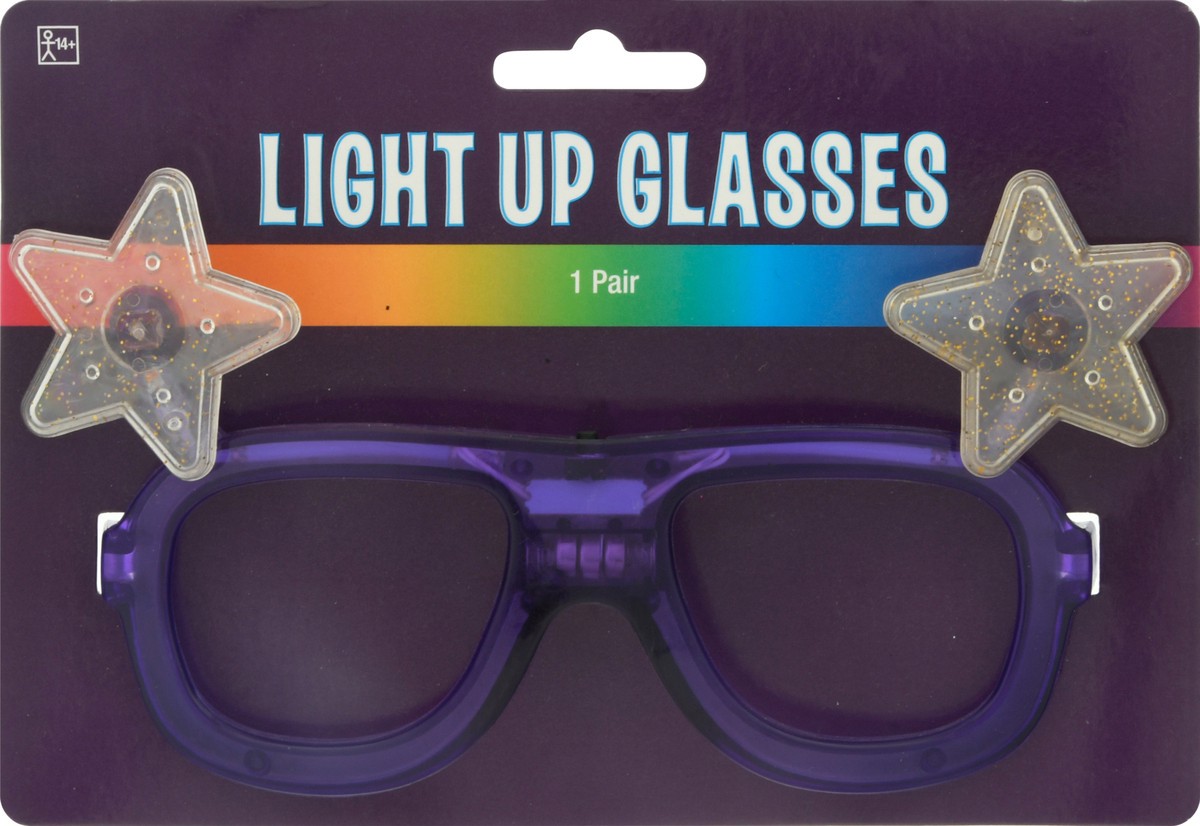 slide 1 of 9, Ampro Light Up Glasses 1 ea Card, 1 ct