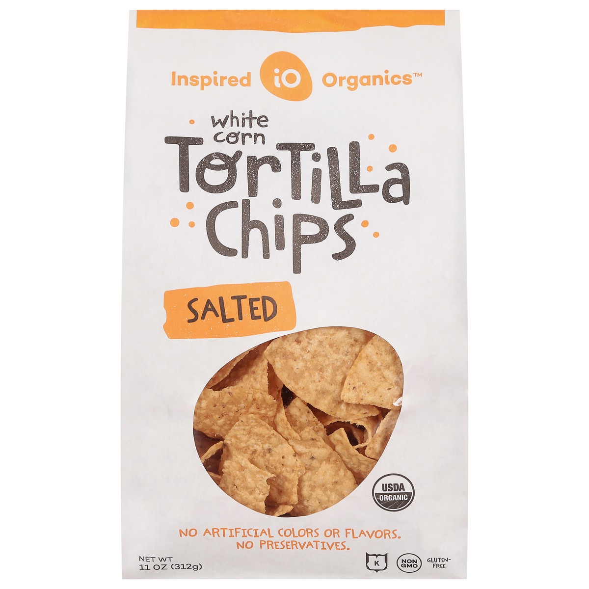 slide 4 of 4, Inspired Organics White Corn Salted Tortilla Chips 11 oz, 11 oz
