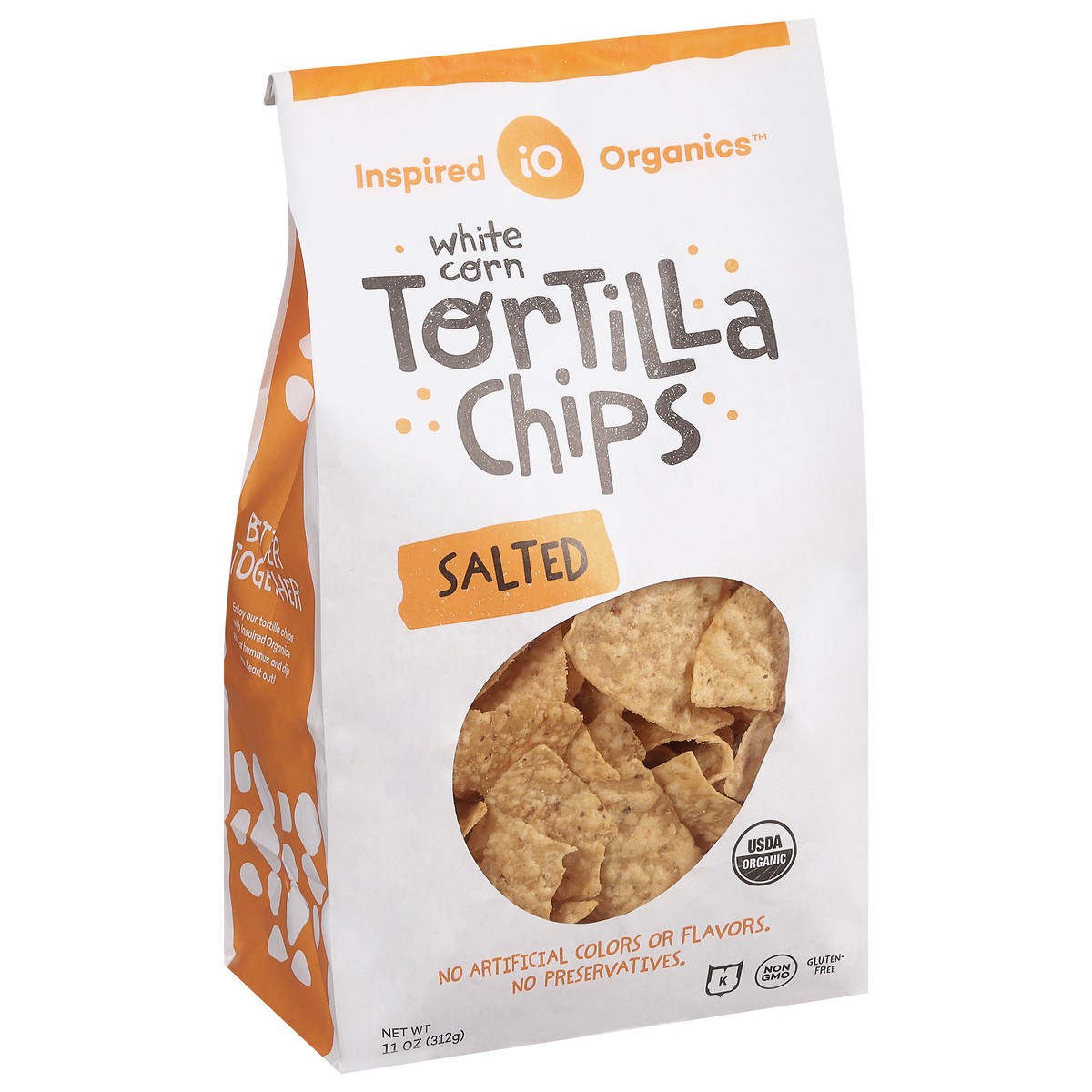 slide 3 of 4, Inspired Organics White Corn Salted Tortilla Chips 11 oz, 11 oz