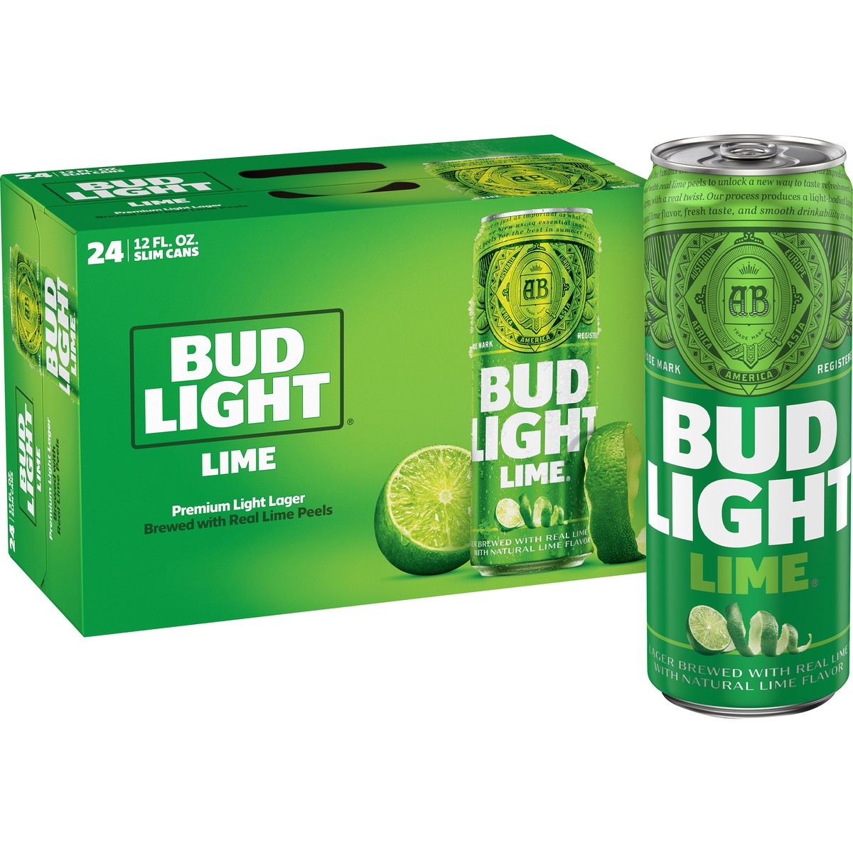 slide 1 of 6, Bud Light Lime Beer, 12 fl oz