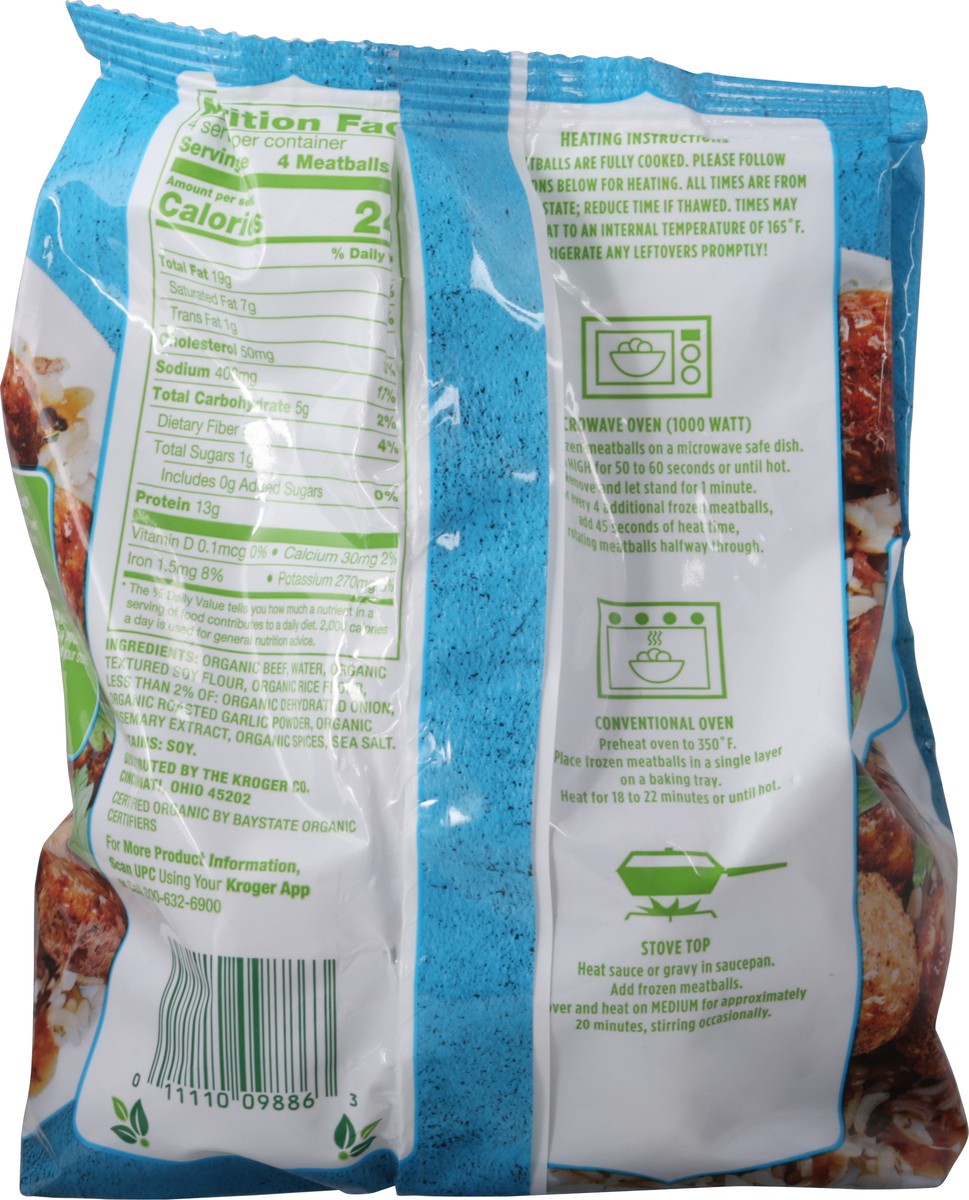 slide 11 of 13, Simple Truth Organic 100% Grass-Fed Beef Homestyle Meatballs, 12 oz