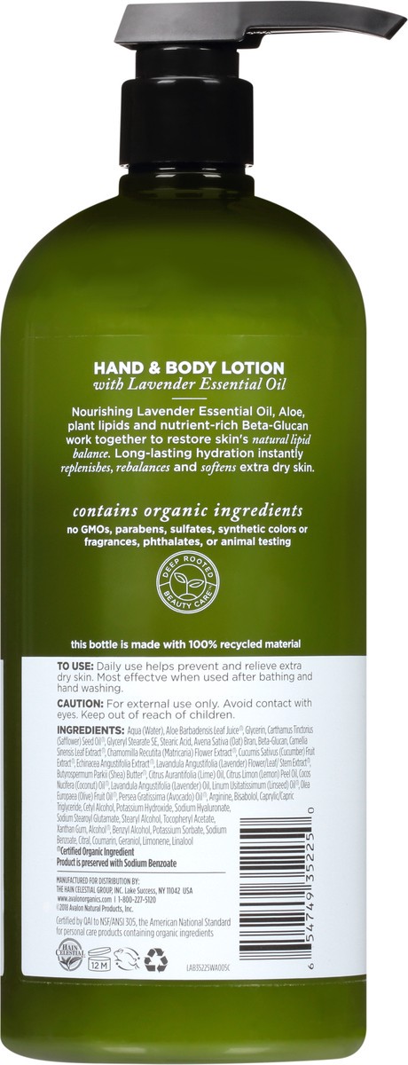 slide 3 of 10, Avalon Organics Nourishing Lavender Hand & Body Lotion, 32 fl oz