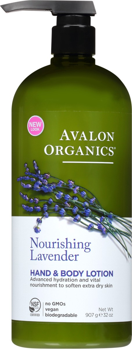 slide 2 of 10, Avalon Organics Nourishing Lavender Hand & Body Lotion, 32 fl oz