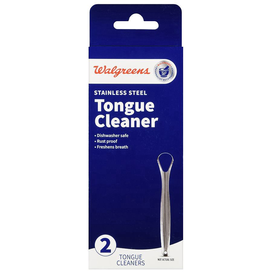 slide 4 of 5, Walgreens Stainless Steel Tongue Cleaners, 2 ct