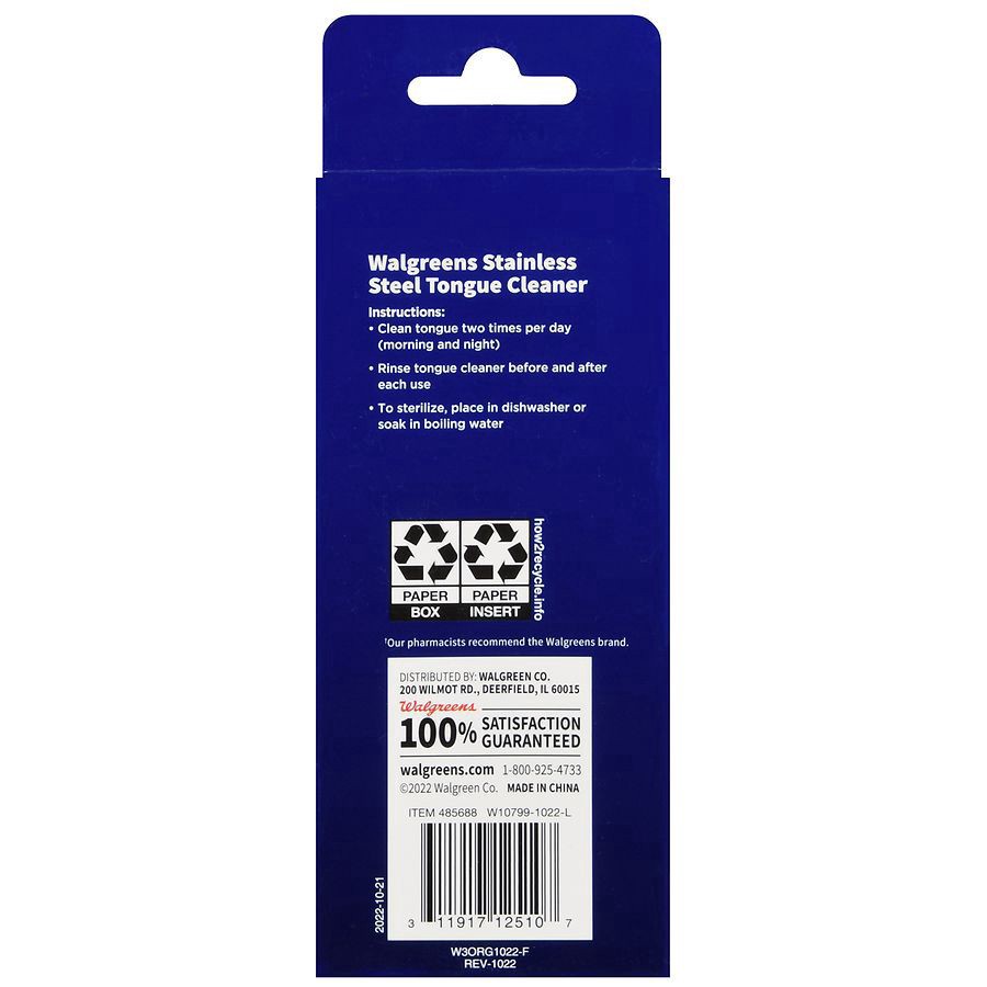 slide 3 of 5, Walgreens Stainless Steel Tongue Cleaners, 2 ct