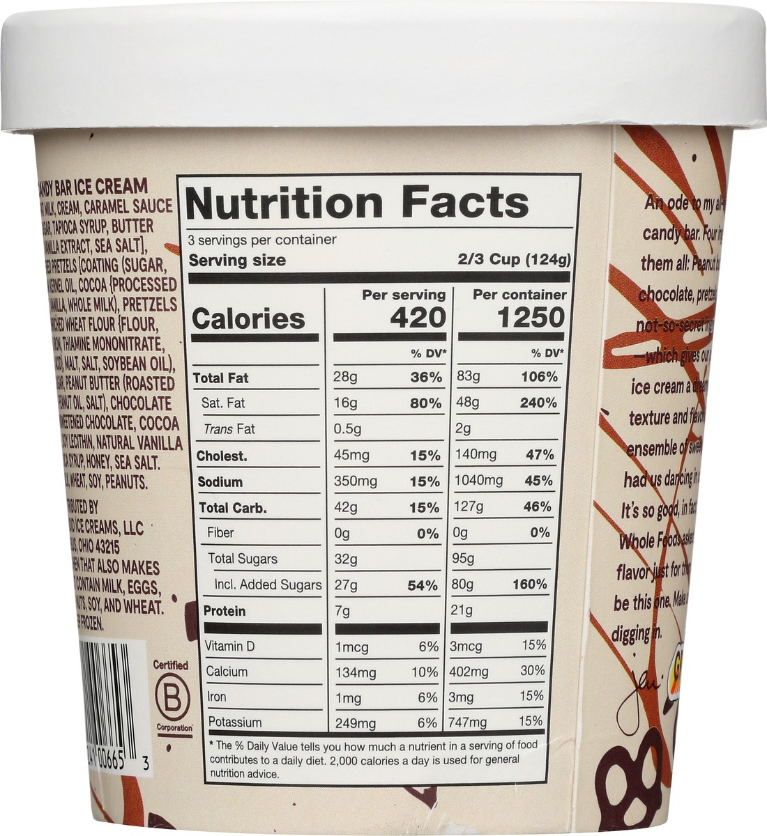 slide 10 of 13, Jeni's Splendid Ice Cream High Five Candy Bar, 1 pint