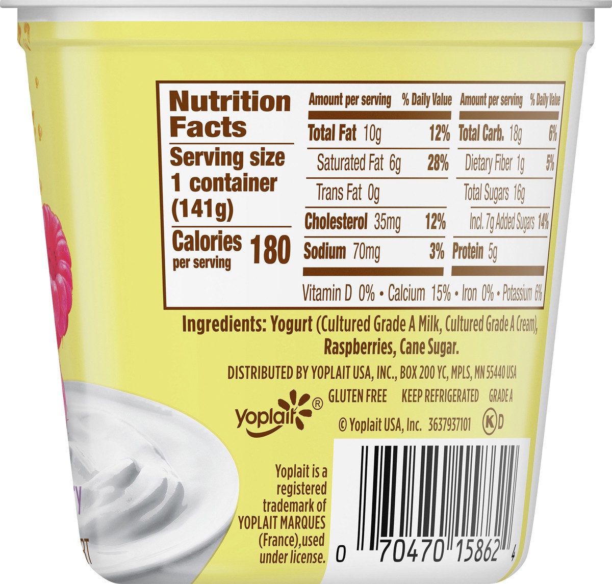 slide 11 of 13, Yoplait Raspberry Yogurt 5 oz, 5 oz