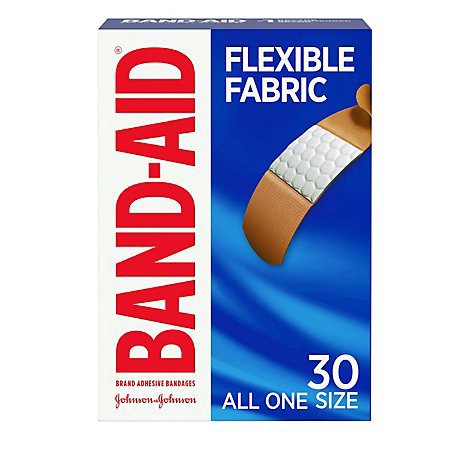 slide 1 of 1, Band-Aid Brand Adhesive Bandages Flexible Fabric All One Size - 30 Count, 30 ct