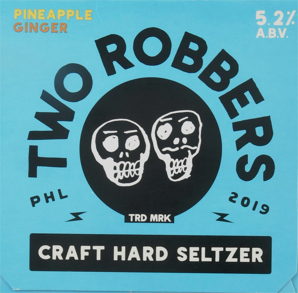 slide 8 of 14, Two Robbers Pineapple Ginger Craft Hard Seltzer 6 - 12 fl oz Cans, 6 ct