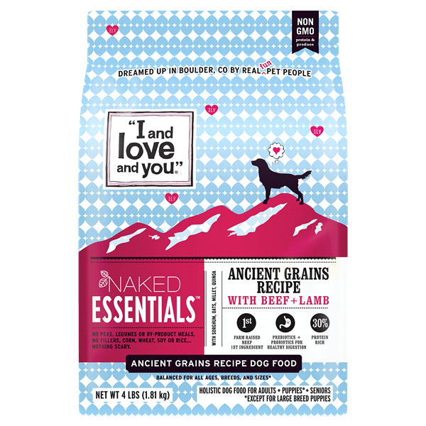 slide 1 of 2, I and Love and You Baked Essentials Ancient Grain Beef and Lamb Dry Dog Food, 4 lb