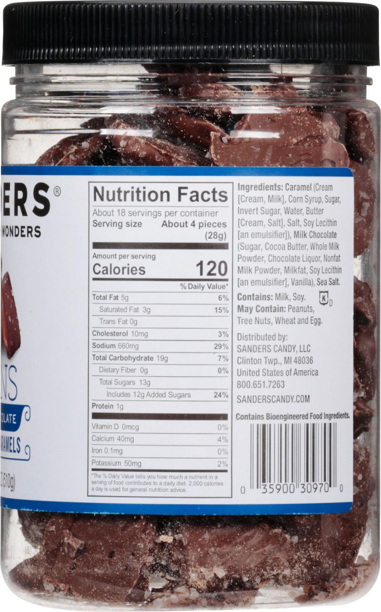 slide 6 of 12, Sanders Thins Milk Chocolate Sea Salt Caramels 18 oz, 18 oz
