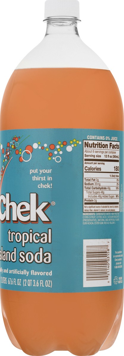 slide 6 of 9, Chek Tropical Island Soda - 2 liter, 2 liter