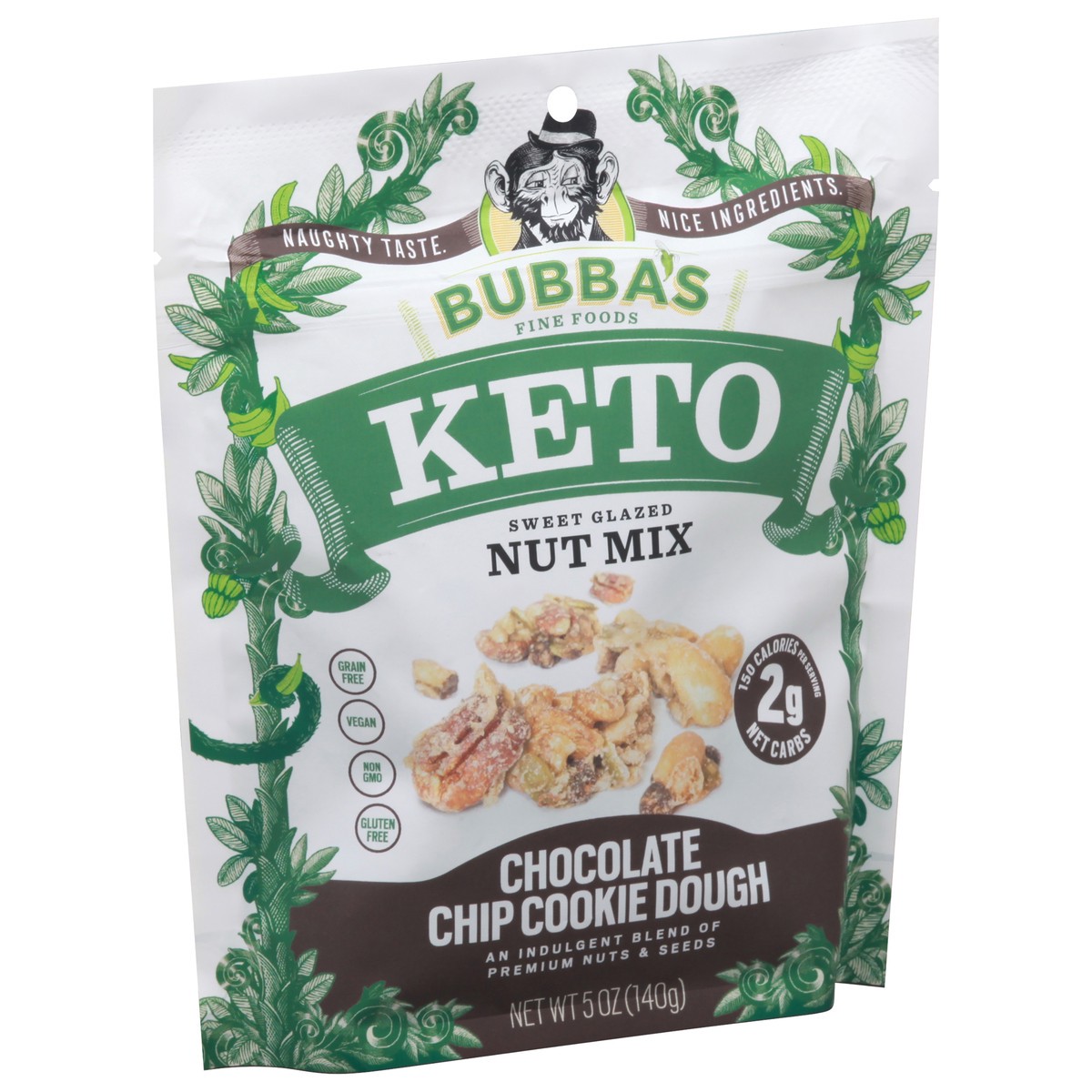 slide 9 of 9, B. Fine Foods Keto Glazed Chocolate Chip Cookie Dough Nut Mix 5 oz, 5 oz