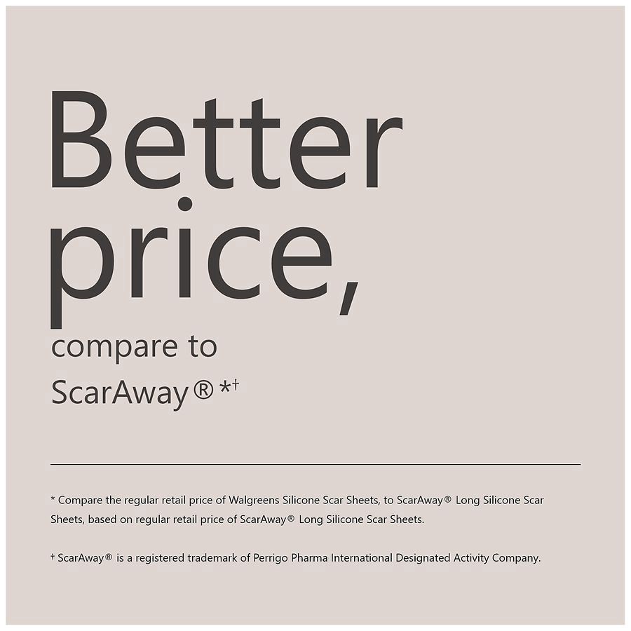 slide 5 of 5, Walgreens Large Silicone Scar Sheets Odorless, Transparent, 6 ct