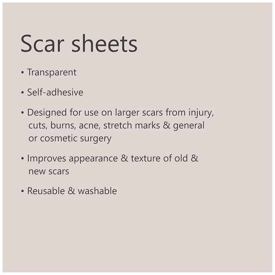 slide 3 of 5, Walgreens Large Silicone Scar Sheets Odorless, Transparent, 6 ct