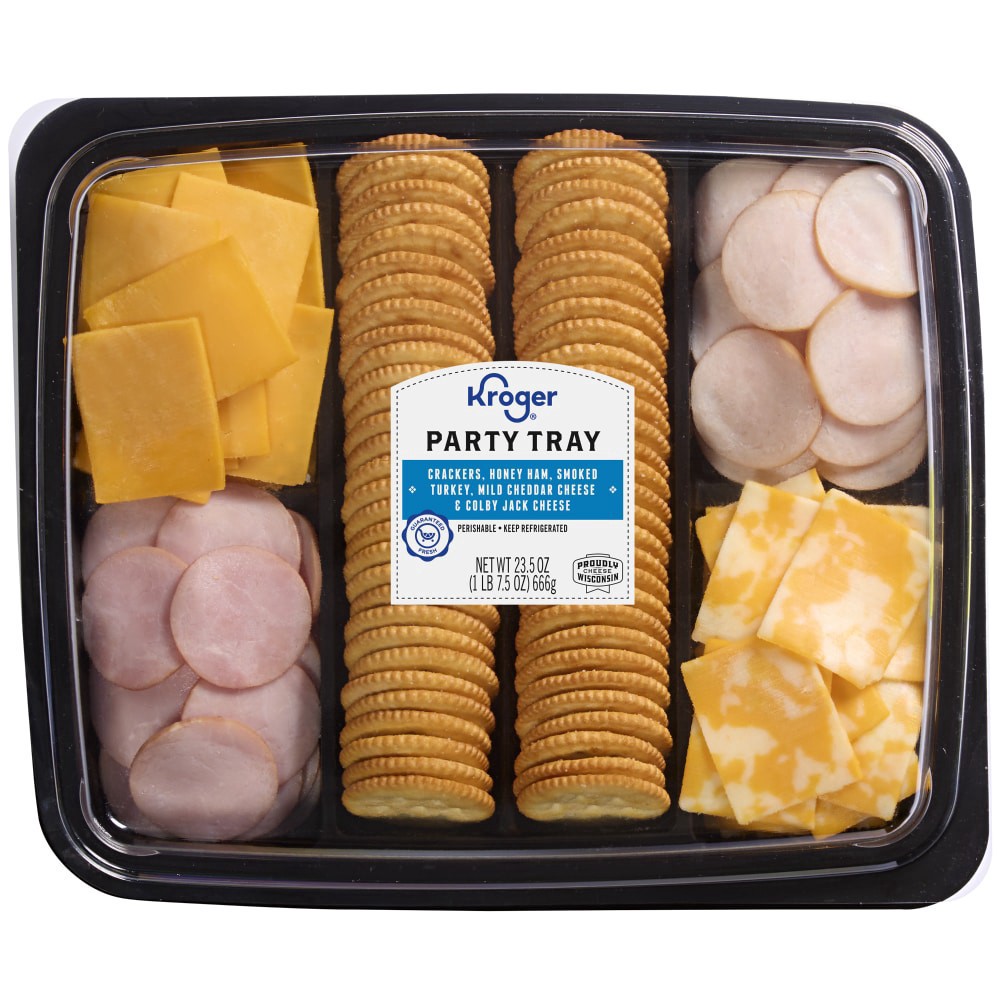 slide 1 of 1, Kroger® Ham Turkey Cheese Tray, 23.5 oz