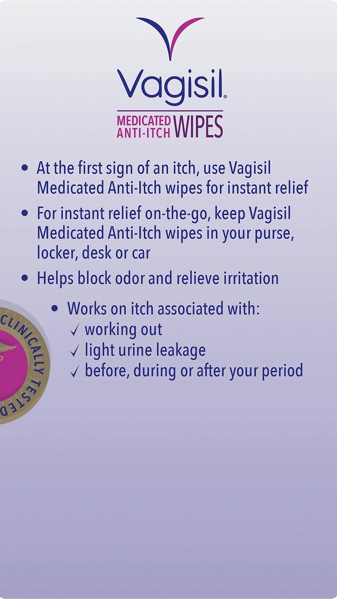 slide 6 of 7, Vagisil Maximum Strength Anti-Itch Medicated Feminine Intimate Wipes, 12 ct