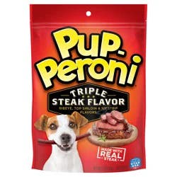 Pup-Peroni Triple Steak Flavor Dog Treats, 5.6 oz Bag
